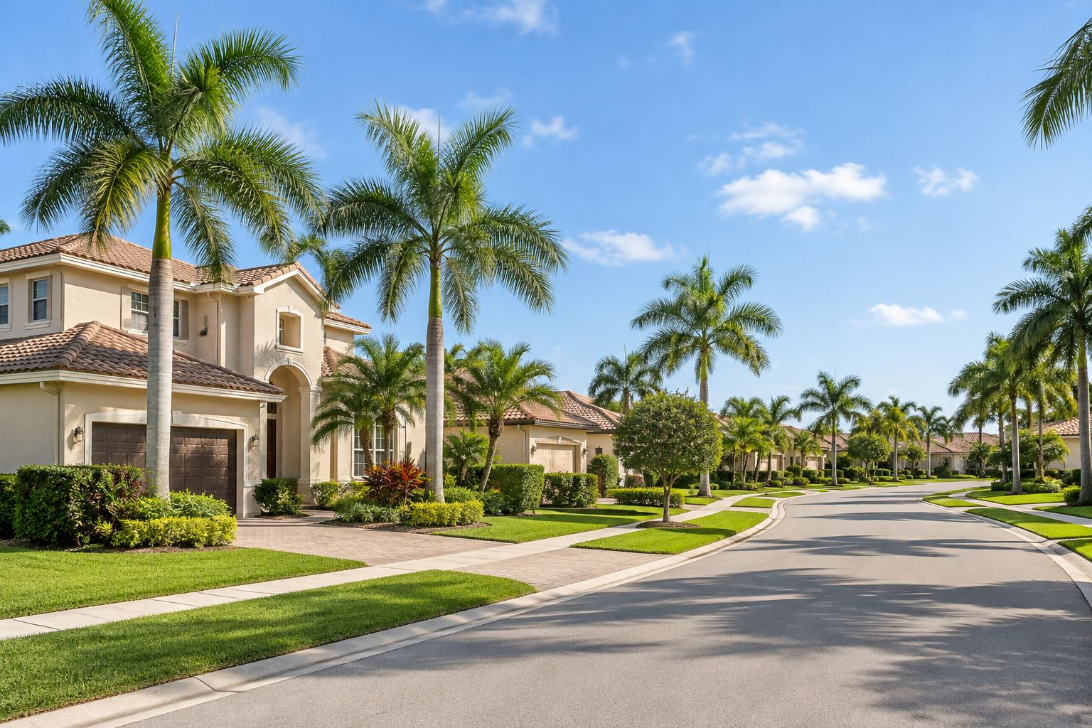 A South Miami-Dade County, Florida residential street, illustrative